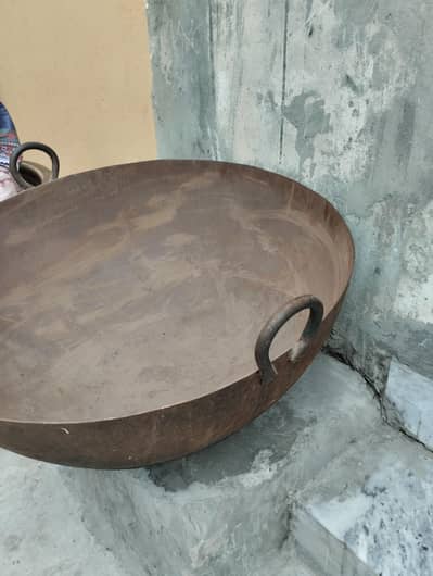 Commercial Iron Karahi 80 KG Heavy Duty for Dairy Shop & Catering.