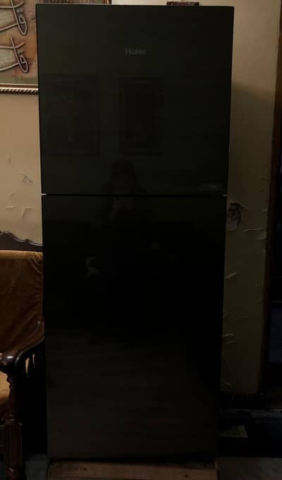 Haier E-Star Refrigerator HRF-306EB/EP (276L) – Sleek Black Glass Door