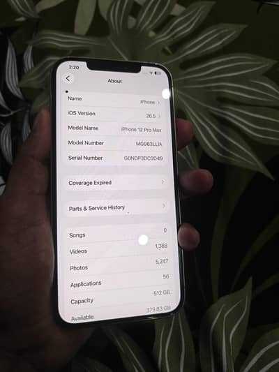 (Exchange possible) iPhone 12 Pro Max 512 GB Factory Unlocked 10/8