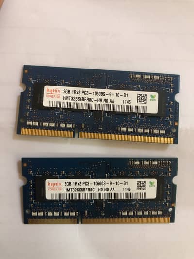Original Apple MacBook Pro 2011 RAM 4GB Kit (2GBx2) DDR3 1333MHz Hynix