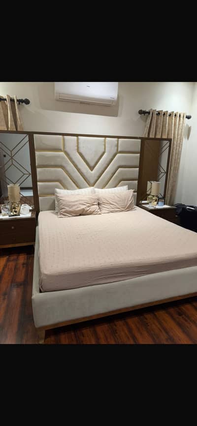 Bed and dressing table
