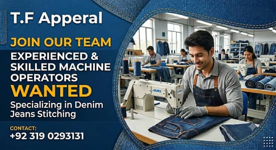 Machine Operator Two Niddle, Singer , Overlock