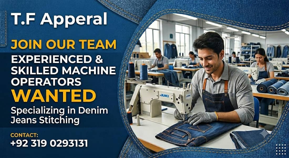 Machine Operator Two Niddle, Singer , Overlock 0