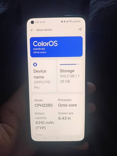 OPPO f19 Pro official pta