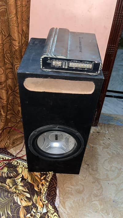 car subwoofer with amplifier complete setup