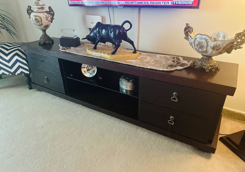 Solid Wood LED Console/ trolley 0