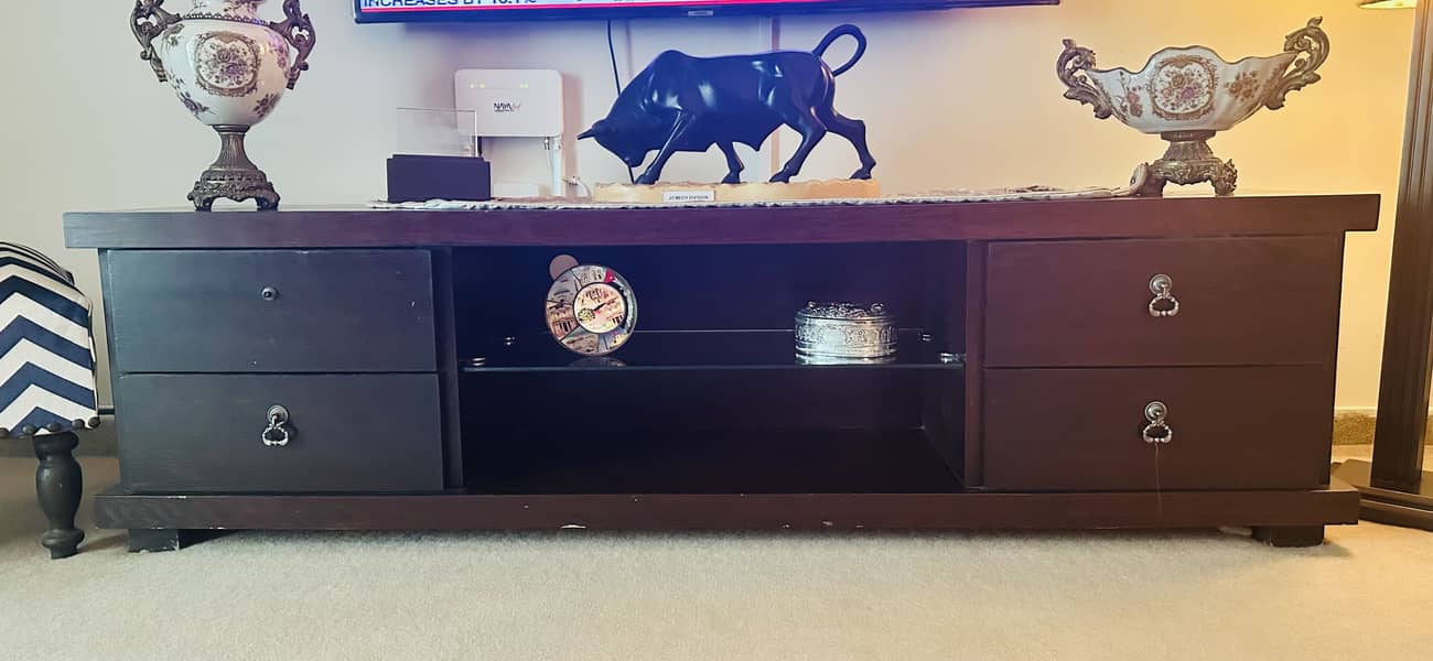 Solid Wood LED Console/ trolley 1