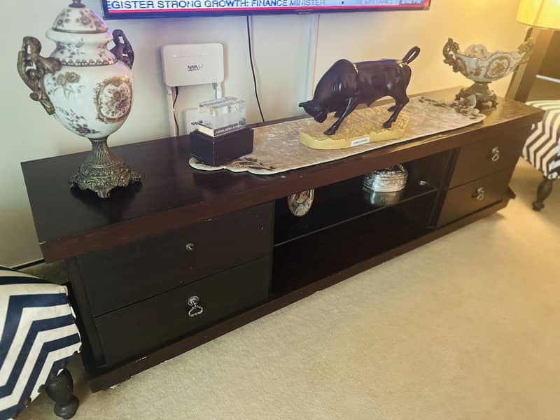 Solid Wood LED Console/ trolley 3