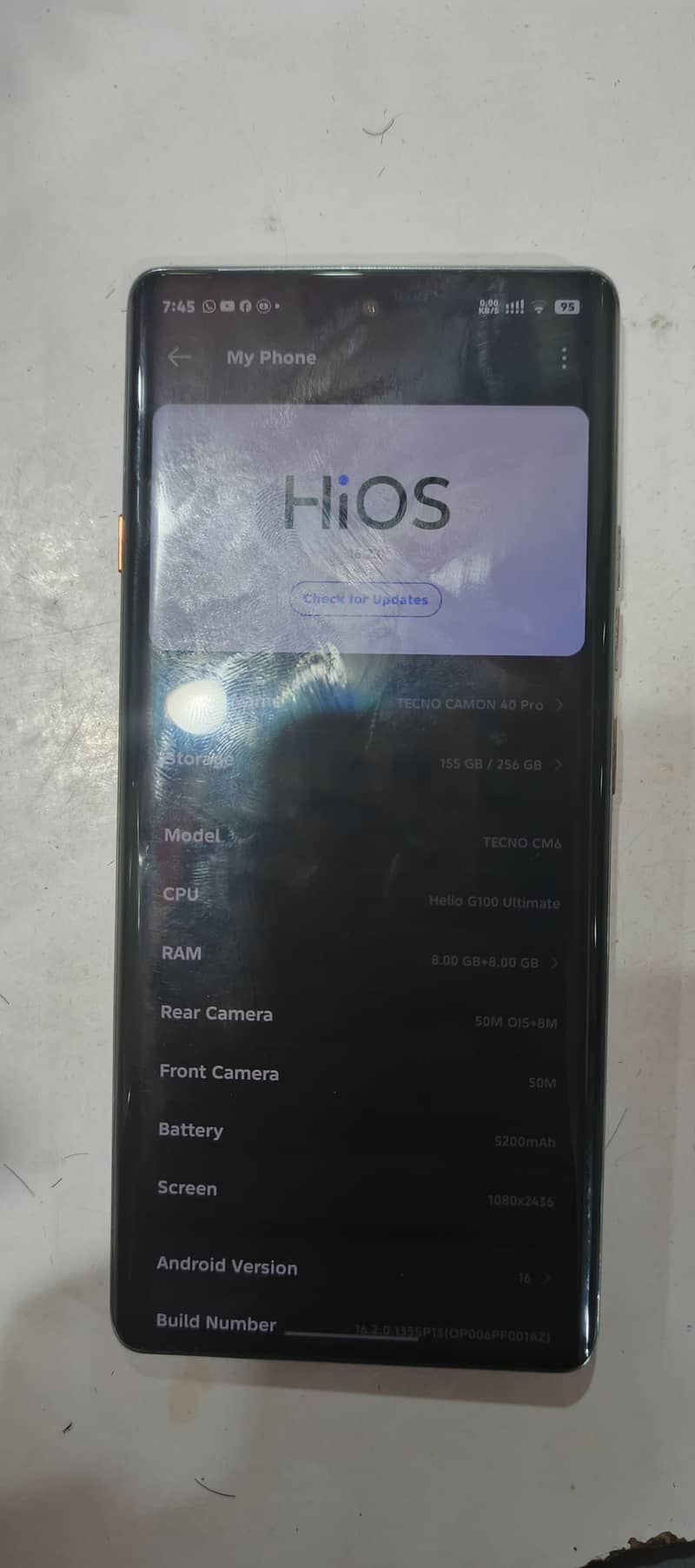 Tecno CAMON 40 Pro 7