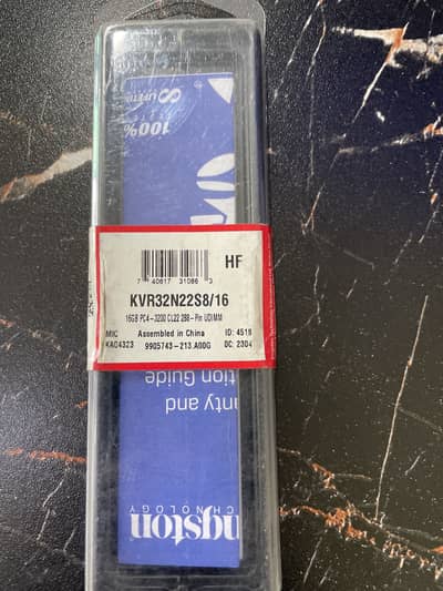 16 Gb DDR4 Ram | 3200mhz | Kingston | | Box | Warranty