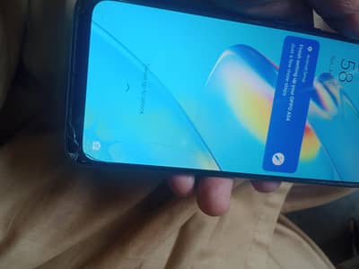 OPPO A54 4gb 128gb box sath galss barck