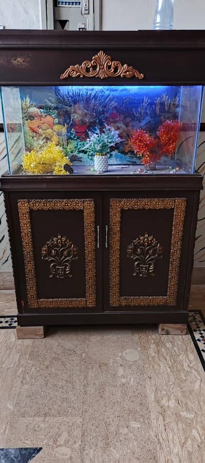 Premium Custom Made Fish aquarium with filter pump and accessories.