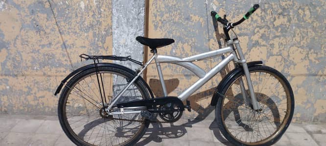 Silver Hybrid Cycle For Sale|Excellent Condition |Carrier + Mudguard
