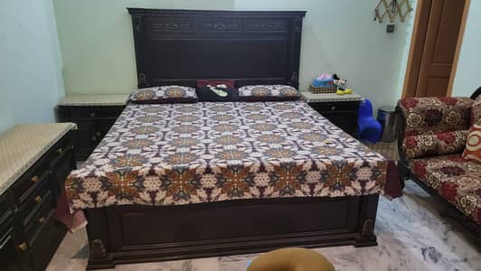 bed with side tables , with complete dressing table and Dewan
