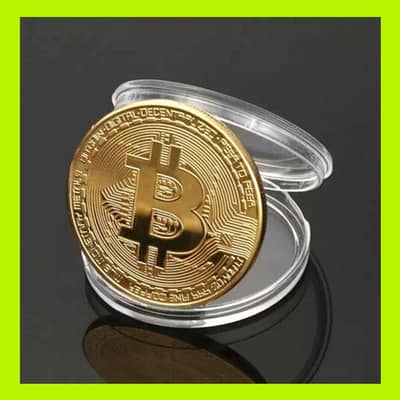 Premium Gold-Plated Bitcoin Gift Coin | Luxury Collectible for Crypto