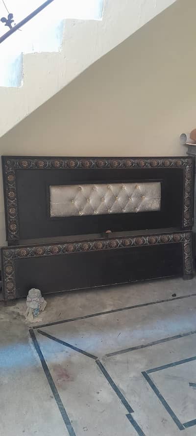 A Bed Set with Dressing Table and Show Case