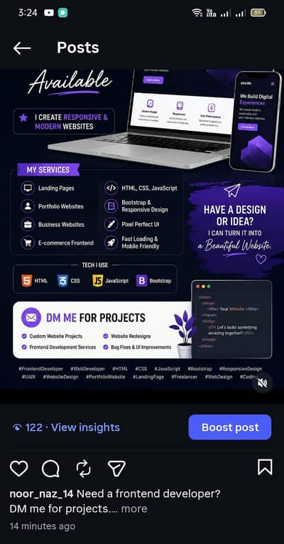 Hire a Frontend Developer | Responsive & Modern Websites