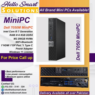 Dell Micro I3 I5 4,6,7,9 Gen, Lenovo Tiny I5 I3 6 Gen,  MiniPC Desktop