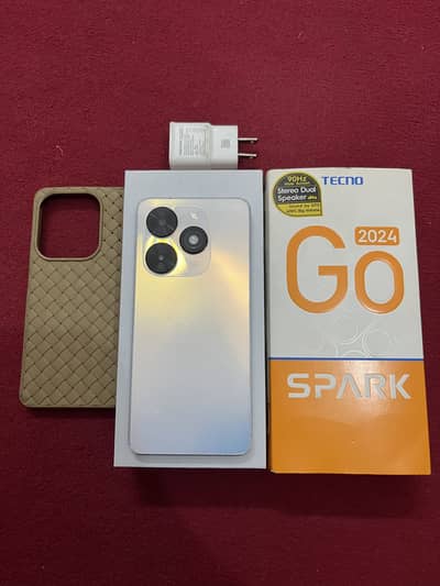 Tecno Spark Go with box and adapter WhatsApp and call 03262535680