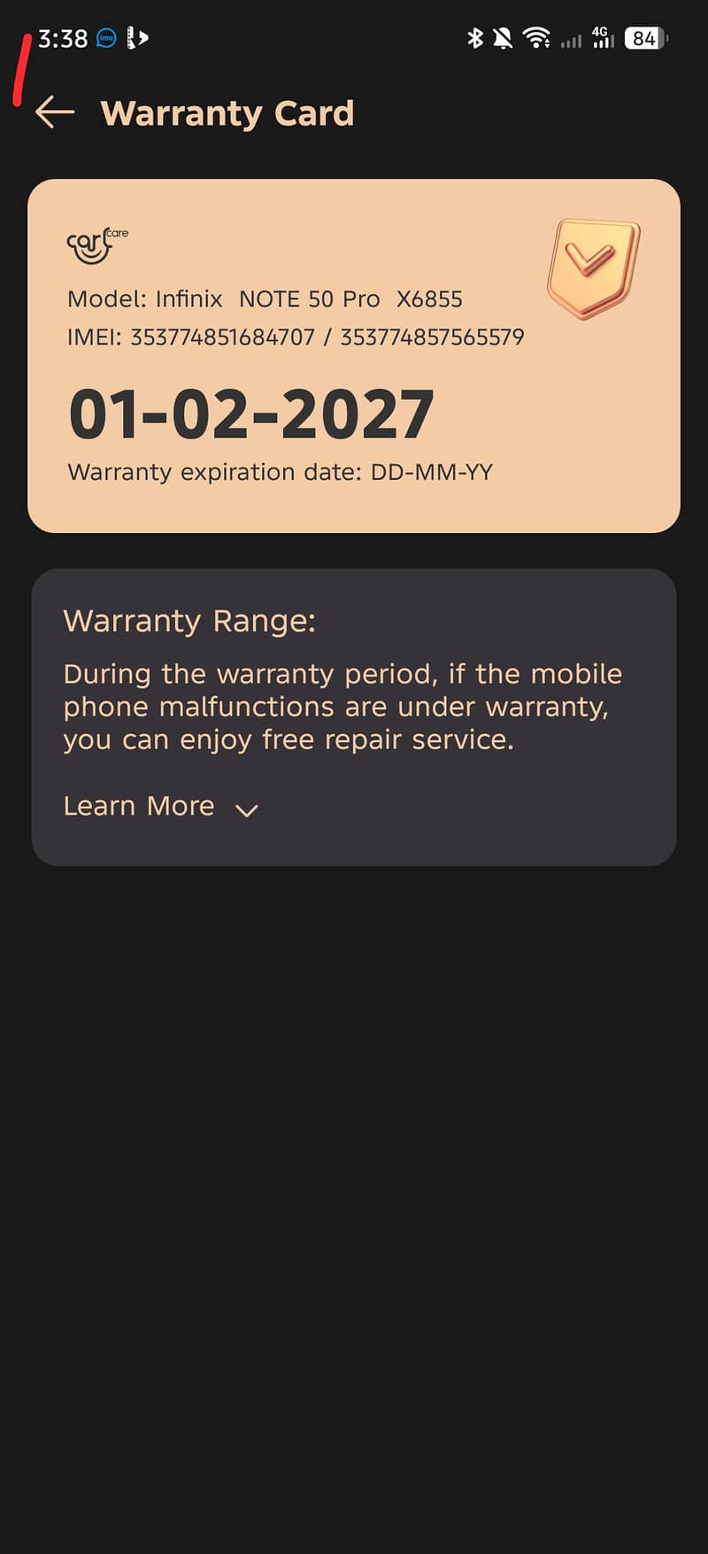 Infnix note 50pro 6