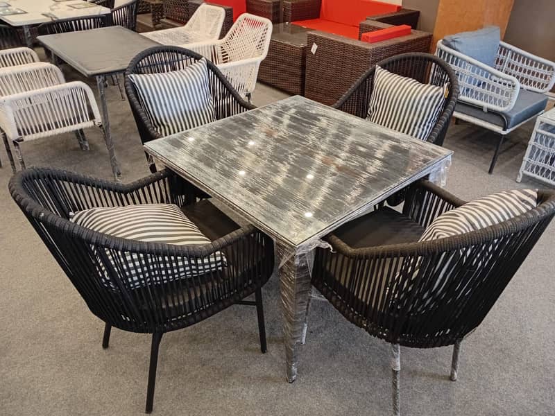 High back chairs & table 0