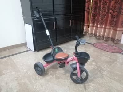 Imported Kids 3-Wheel Push Tricycle with Parent Steering Handle