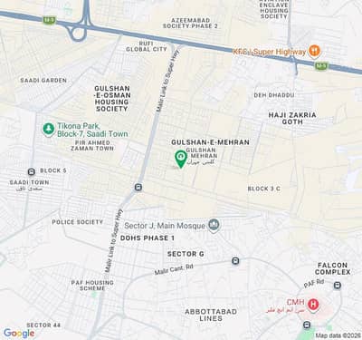 400 Sq. yards 15080 ft Road Facing Plot Available for Sale 3 Side Corner At Gulshan E Mehran 1D