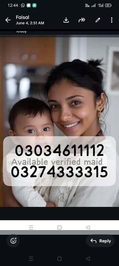 verified Maids/Babysitter/Cook/Driver/patient care/Nanny /