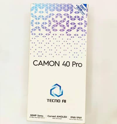 Tecno Camon 40 Pro 8GB/256GB – Light Blue – Warranty Available