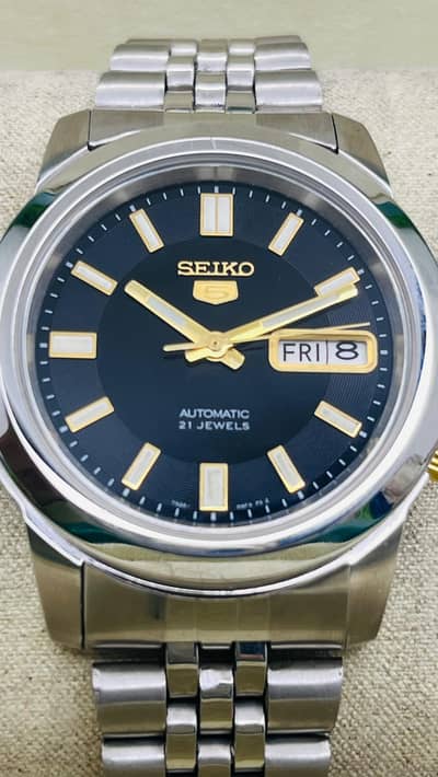 Seiko 5 21 jewels 7S26 automatic day date Japan men watch