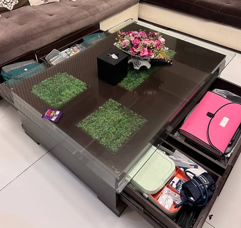 Coffee Table - Center table for sale - glass top coffee table 1