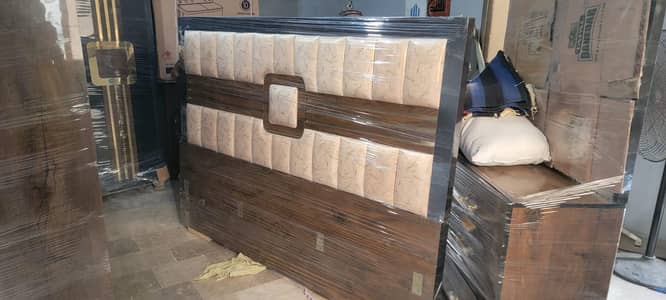 Complete bed set with woodrobes , side tables, dressing and divider