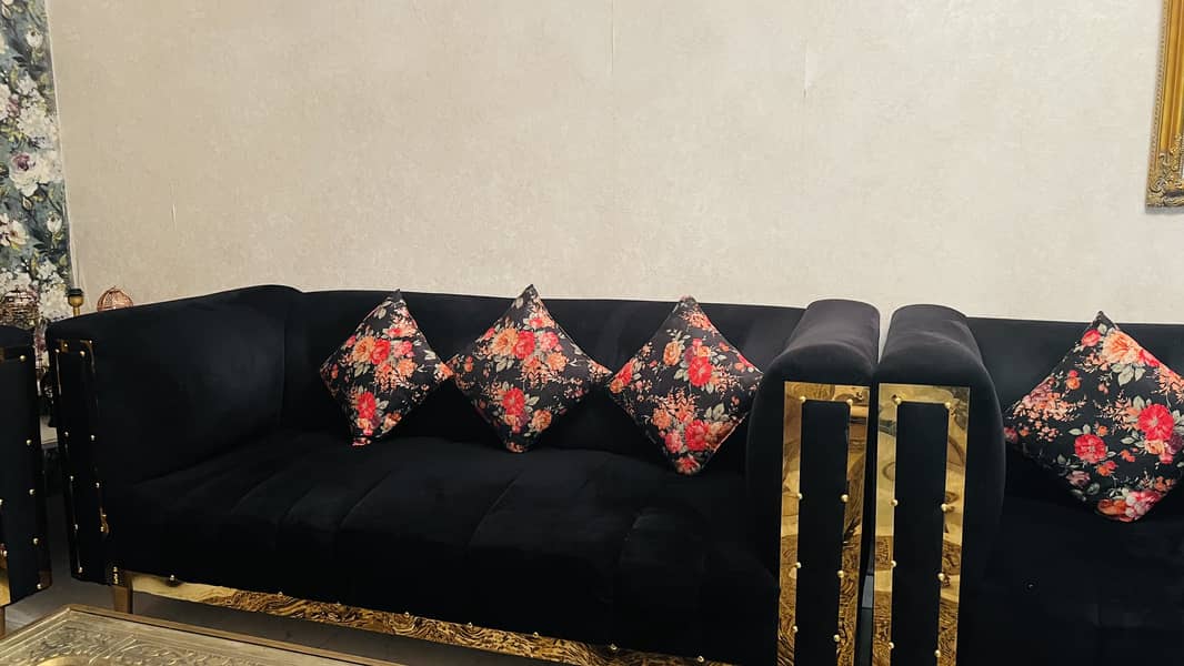 Brass sofa set 4