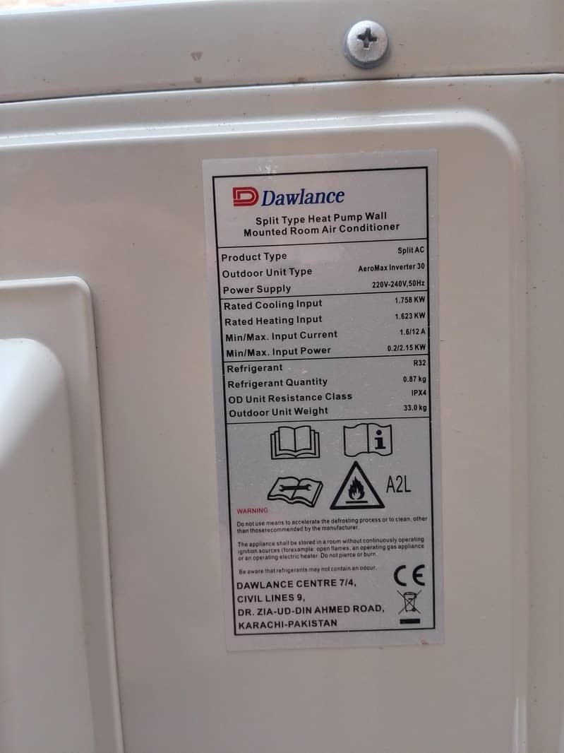 Dawlance inveter split ac 2