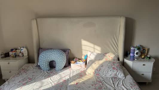Slightly used ivory/cream bed set