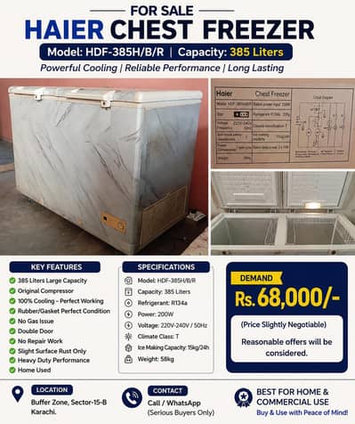 Haier Chest Freezer For Sale