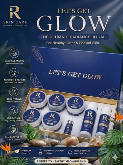 Let's Get Glow — Complete 8-Step Skin Care & Facial Set "