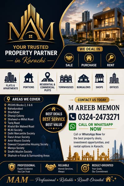 Brand New Penthouse for Rent in PECHS Block 2 | Lift Parking Roof Access | Only PKR 130,000/
