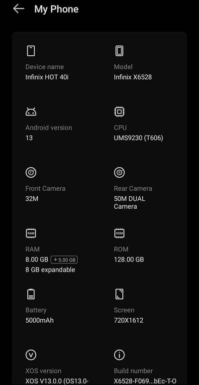 Infinix Hot 40i 8/128