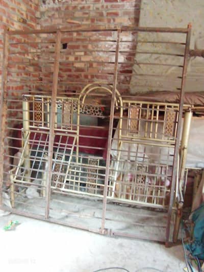 Iron bed for sale without mattress king size bed