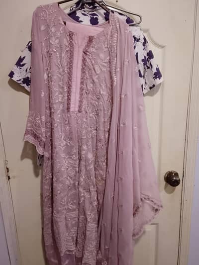 Three piece Chiffon formal dress of Brand Azure