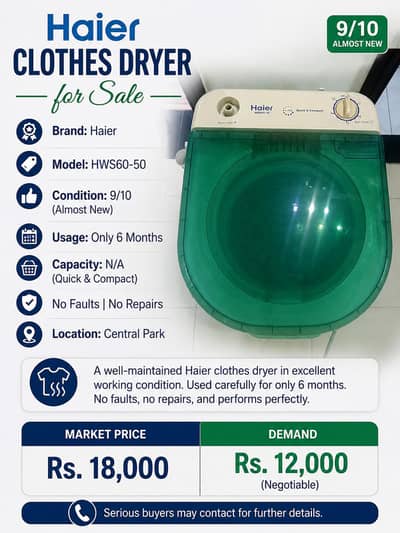Haier cloth dryer