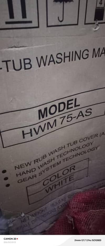 haierHWM 75-AS 7.5kg twin, brand new sealed + bill Location: landhi