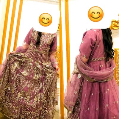 Light Purple & Aqua Green Bridali Full Suit