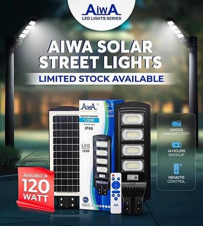 120w LED Solar Light/ 12 Hours Backup/1 Year warranty