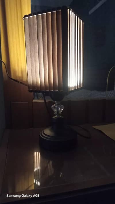 Elegant Wooden Table Lamp (pair) for Bedroom & Living Room
