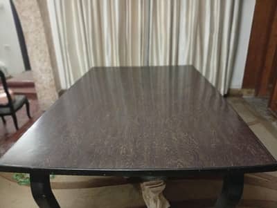 Dining table size 72inch 45inch with 6 chairs