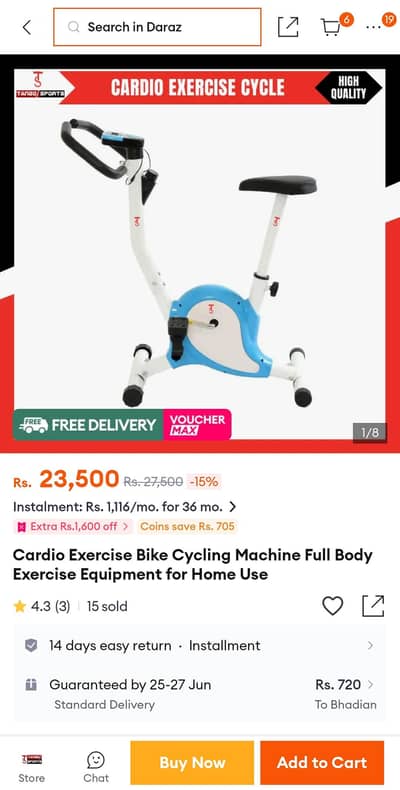 Cardio exercises Bike Tango Sports