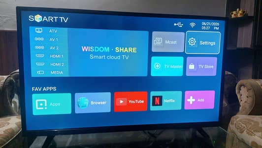 39 inch android smart led 10/10 condition with box