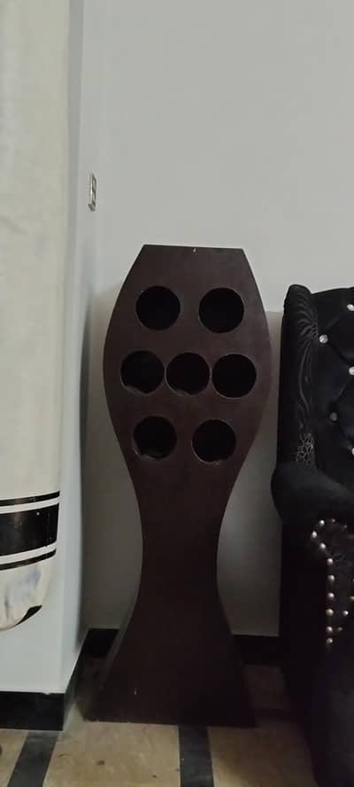 wooden glass shape wine  rack